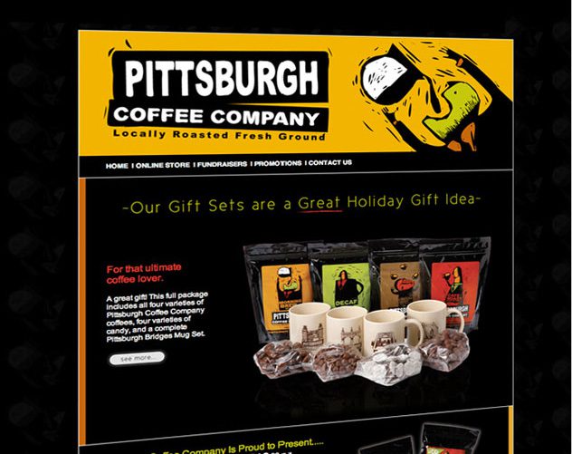 pittsburgh coffee company web design and web mail by ocreations in pittsburgh