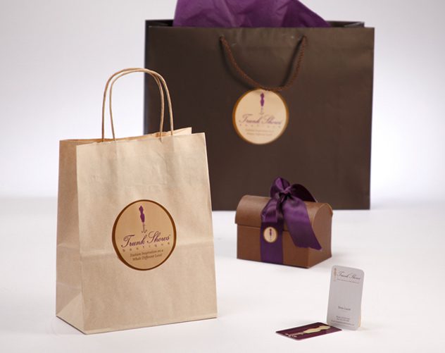 trunk shows botique gift bag package design by ocreations in pittsburgh