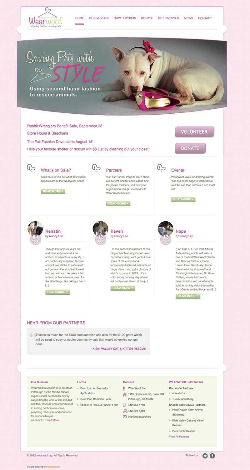 WearWoof Website Design