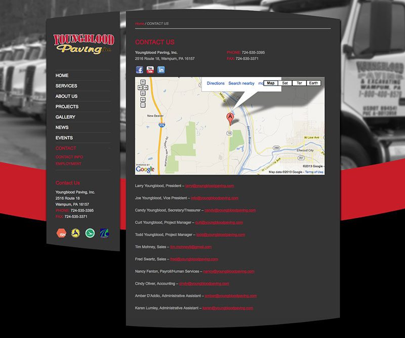 Youngblood Paving Website Design