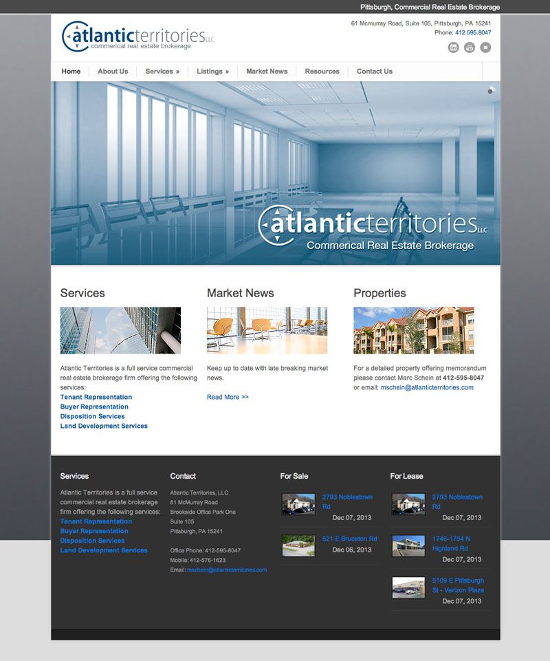 Atlantic Territories Website Design