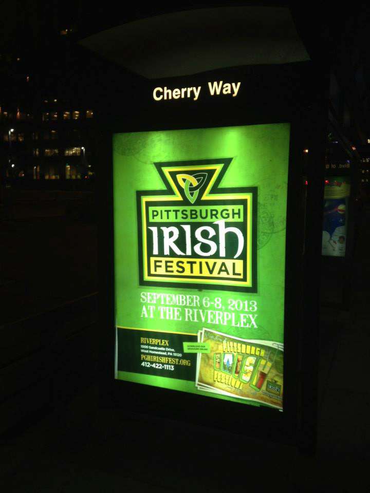 Pittsburgh Irish Festival Illuminated Transit Shelter Design