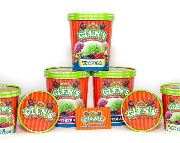 Custom Glens Custard Packaging Design