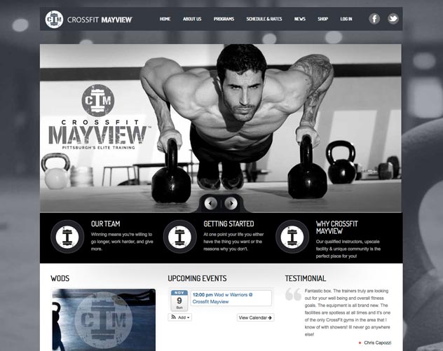 Crossfit Mayview Website Design