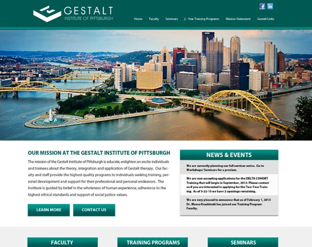 Gestalt Institute of Pittsburgh Website Design