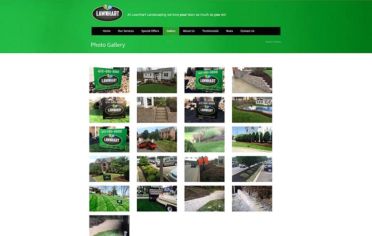 Lawnhart Lawncare Website Design landscaping