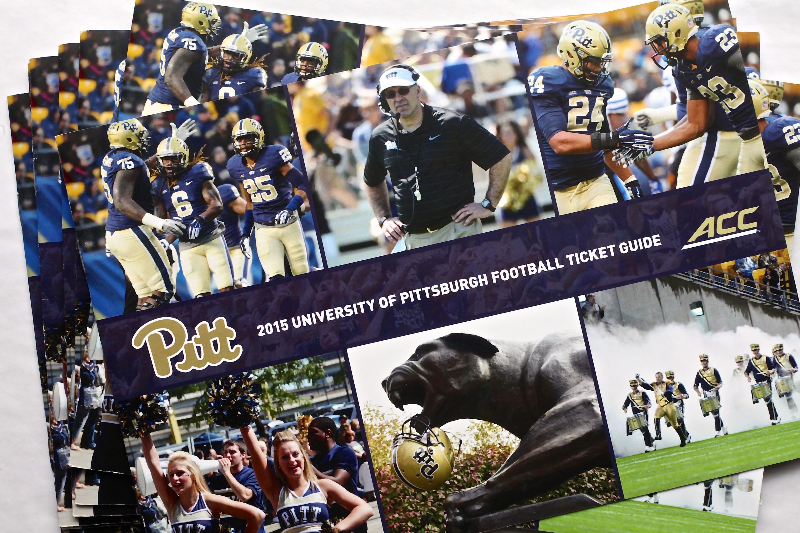 publication design pitt football ticket guide cover