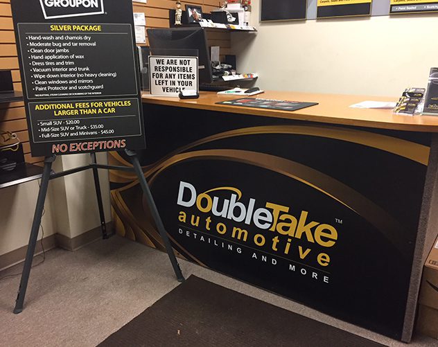 DoubleTake Automotive Lobby Desk Sign