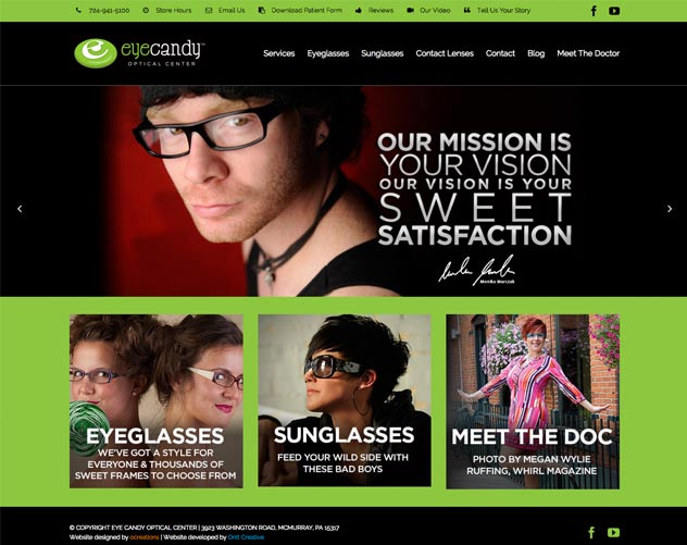 eyecandy Optical Website