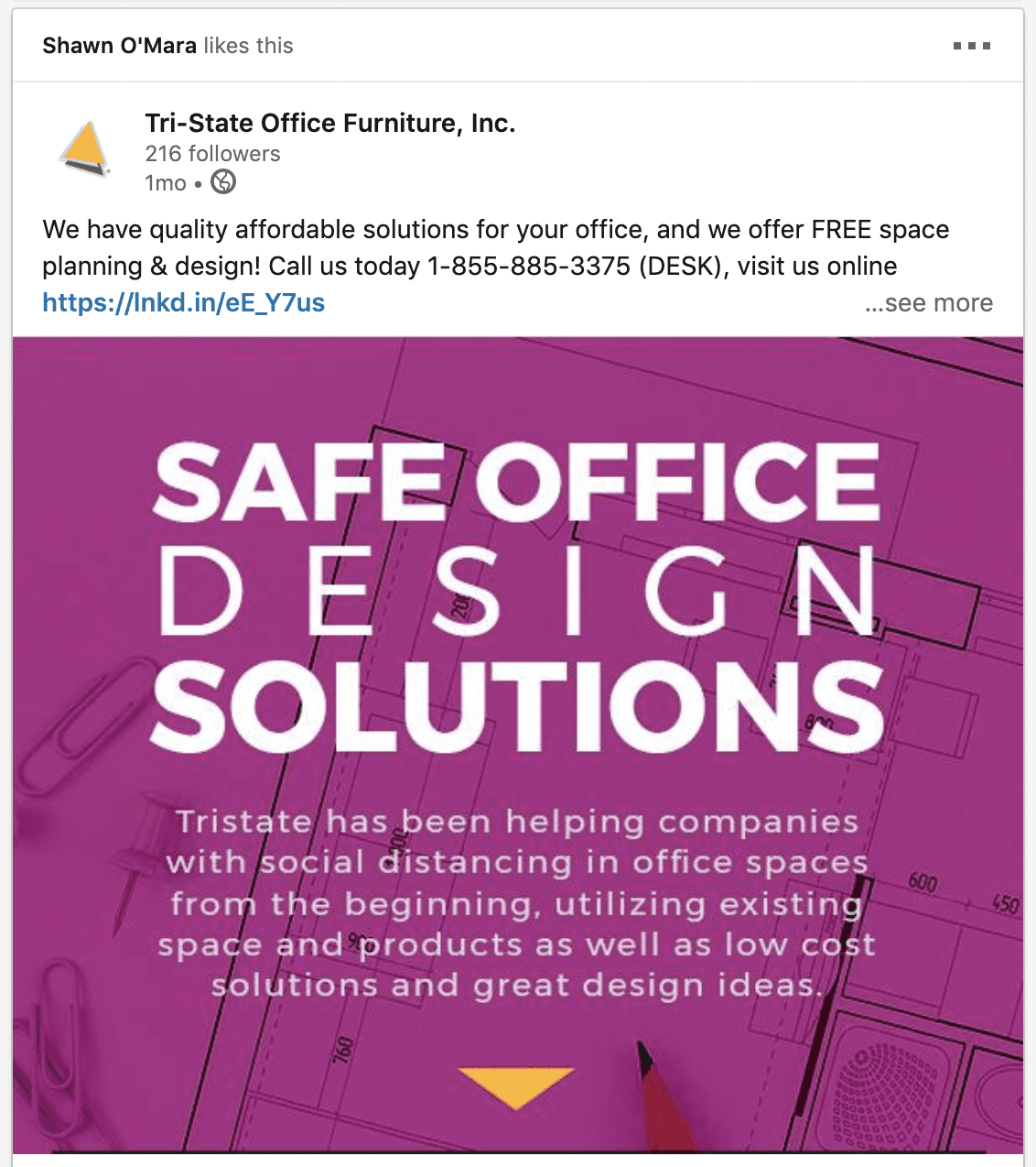 Tristate Office Furniture Safe Office Design Solutions Free Space Planning Social Graphic