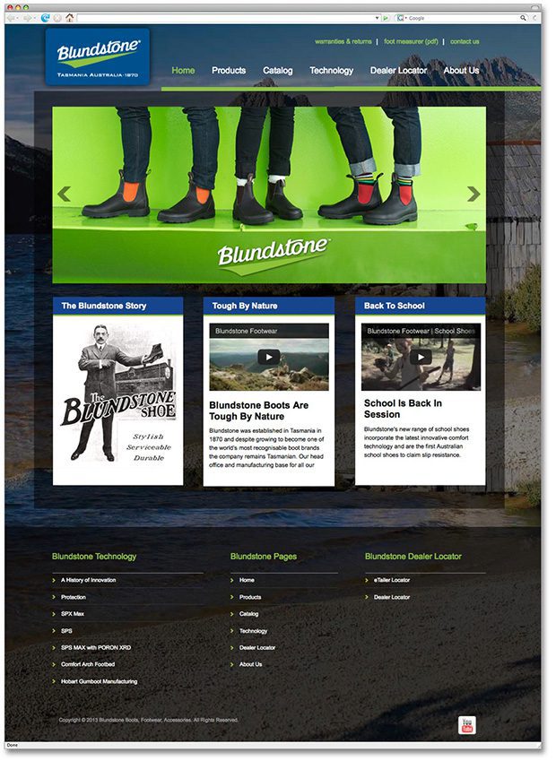 blundstone website design website