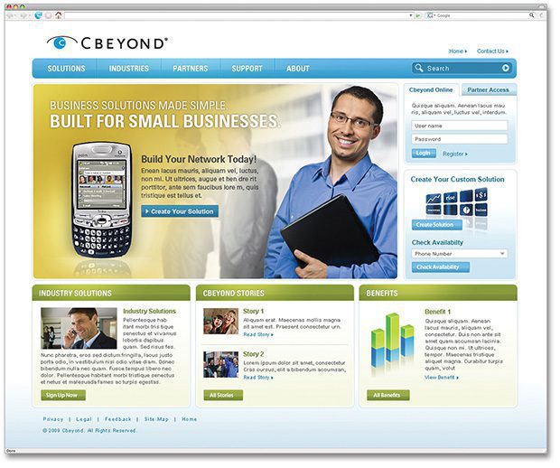 cbeyond website design website