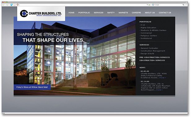 charter builders website-