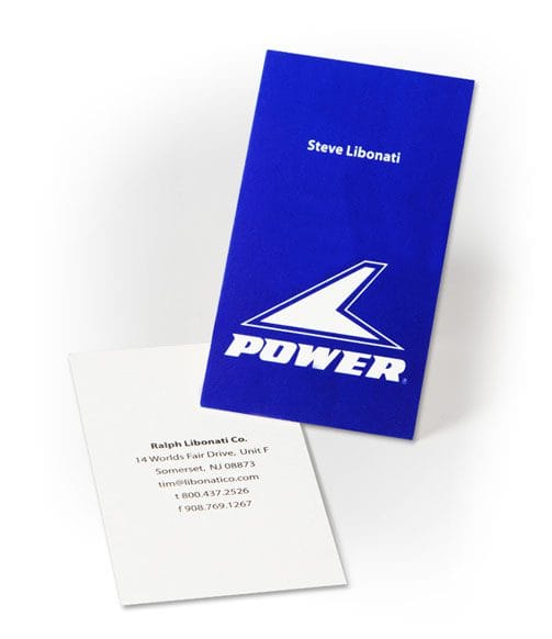 power business card design logo