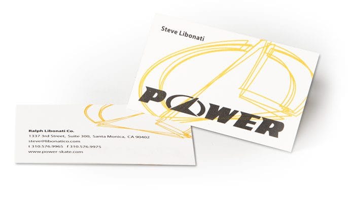 power skateboarding business card design logo design pittsburgh