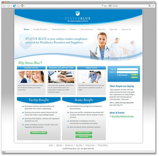 status blue website design website programming pittsburgh