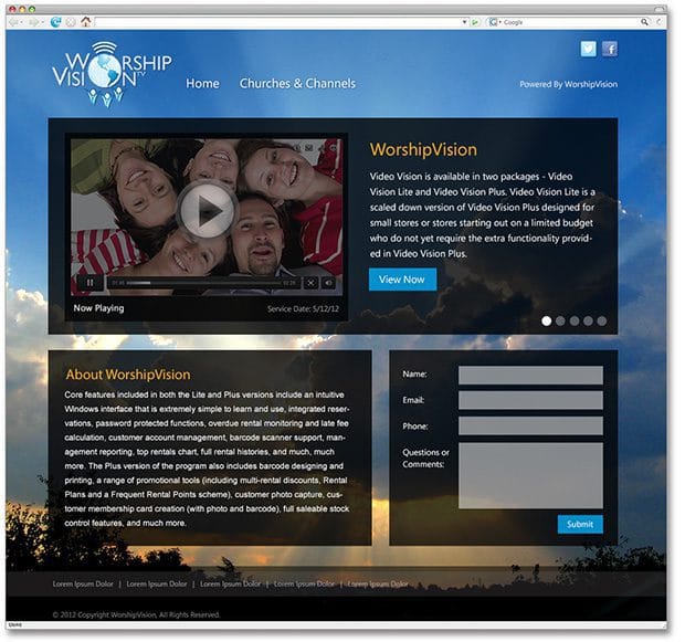 worship vision website design